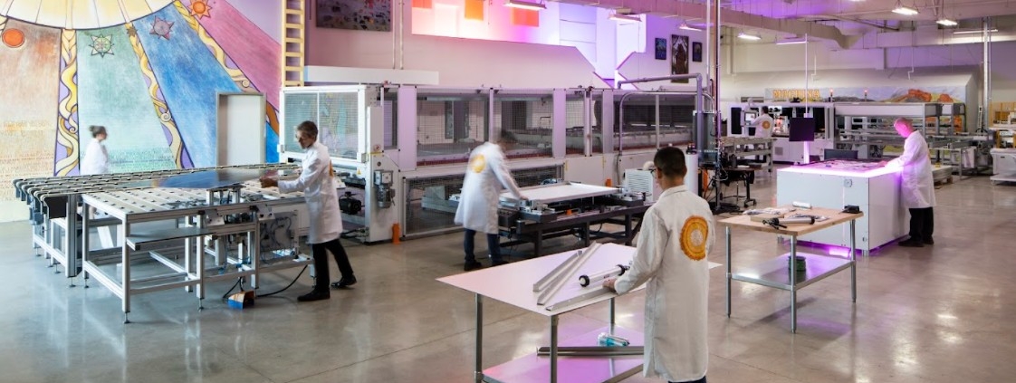 Inside CHERP solar panel factory