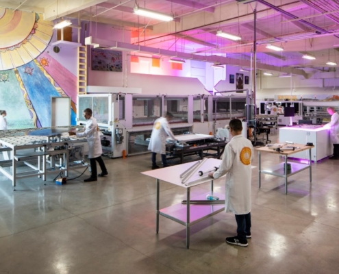 Inside CHERP solar panel factory